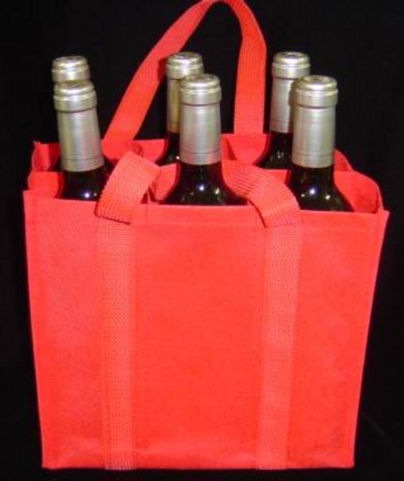 Specialtrykt PP non-woven vinpose til 6 flasker