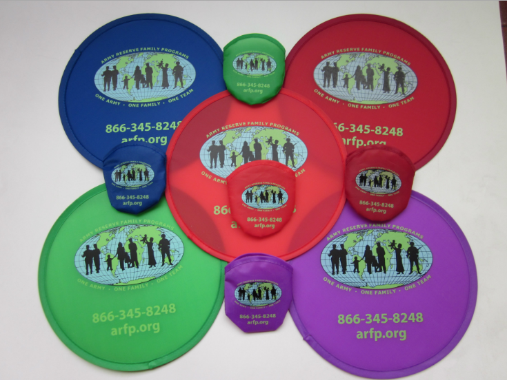 Foldbar frisbee 25 cm med pose og eget tryk eller logo