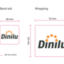 PE self-adhesive plasters 38x38mm with custom printing explanation