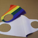 Single layer cloth face masks backside