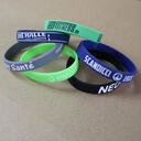 Customized standard width silicone armband debossed (12mm wide)
