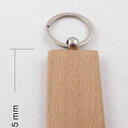 Wooden keychain rectangular 51x31mm