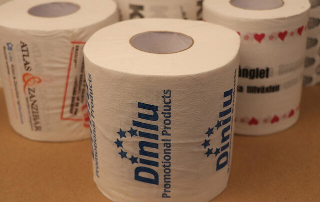 Specialtrykt toiletpapir med eget logo