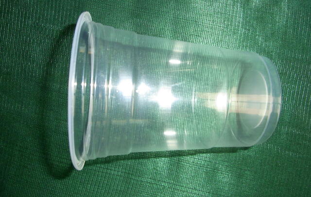 Plastkrus, 16 oz PP dome-krus til kolde drikke med eget tryk
