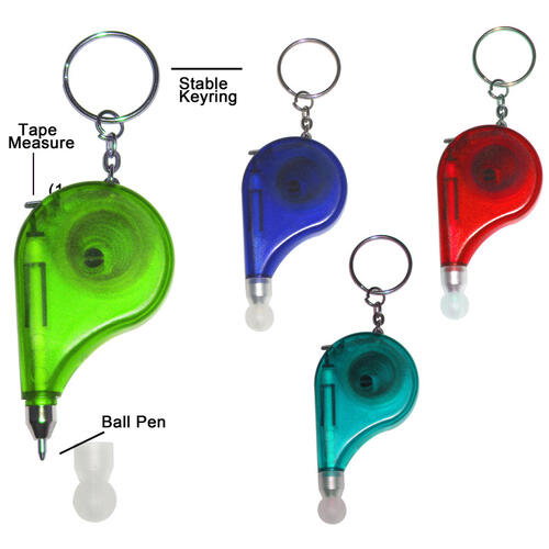 Keyring pen with tape measure image