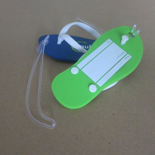Slipper shaped luggage tag soft PVC 112 x 48mm image